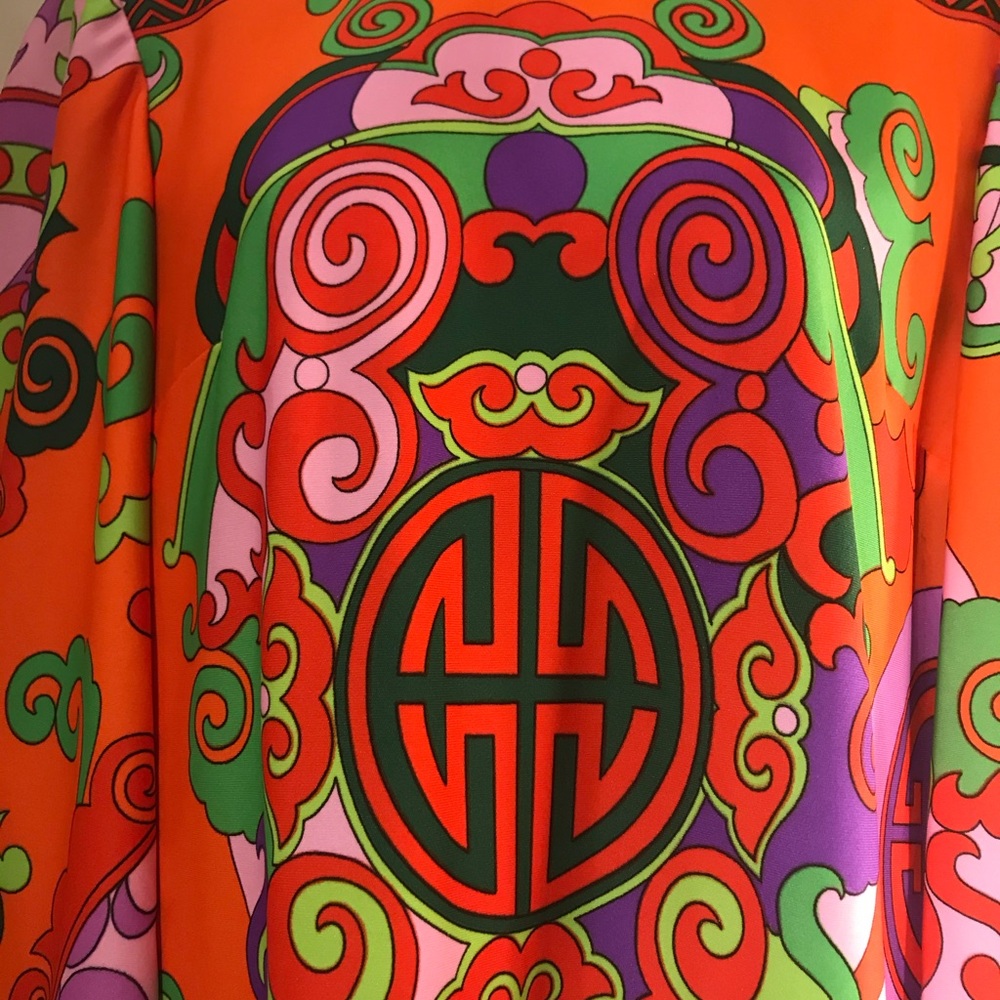 60’s Vintage Rare British Crown Colony long dress